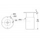 FURNITURE LEG SANDY / MAT BLACK